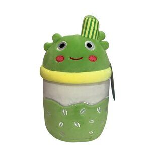 Puchi Gumi Matcha Tea Froggy Frog 9" Coffee Bean Green Yellow Plush Stuffed Toy